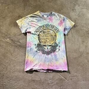 Retro Tie Dye Grateful Dead Portland Oregon Graphic T-Shirt